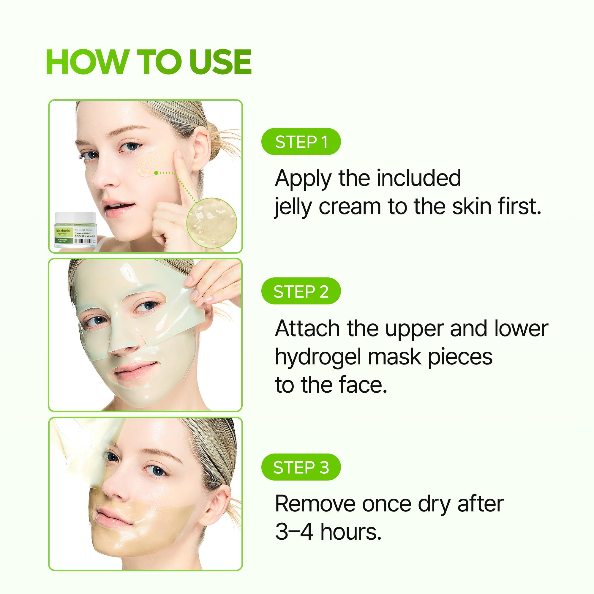 [Dr.Melaxin Official] CACTOX DE-PUFFING PORE TOX GEL MASK 4EA with Cactus Cooling Reduce Puffiness & Pore Tightening for Visible Pore Care Skin Repair