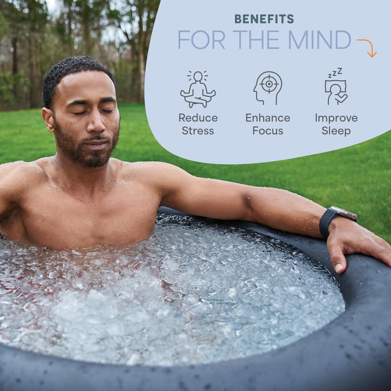 Ice Tub Portable with Cover and Bag - Cold Plunge for Home & Travel, Athletes and Adults Black Ice Tub Portable with Cover and Bag - Cold Plunge for Home & Travel, Athletes and Adults Black