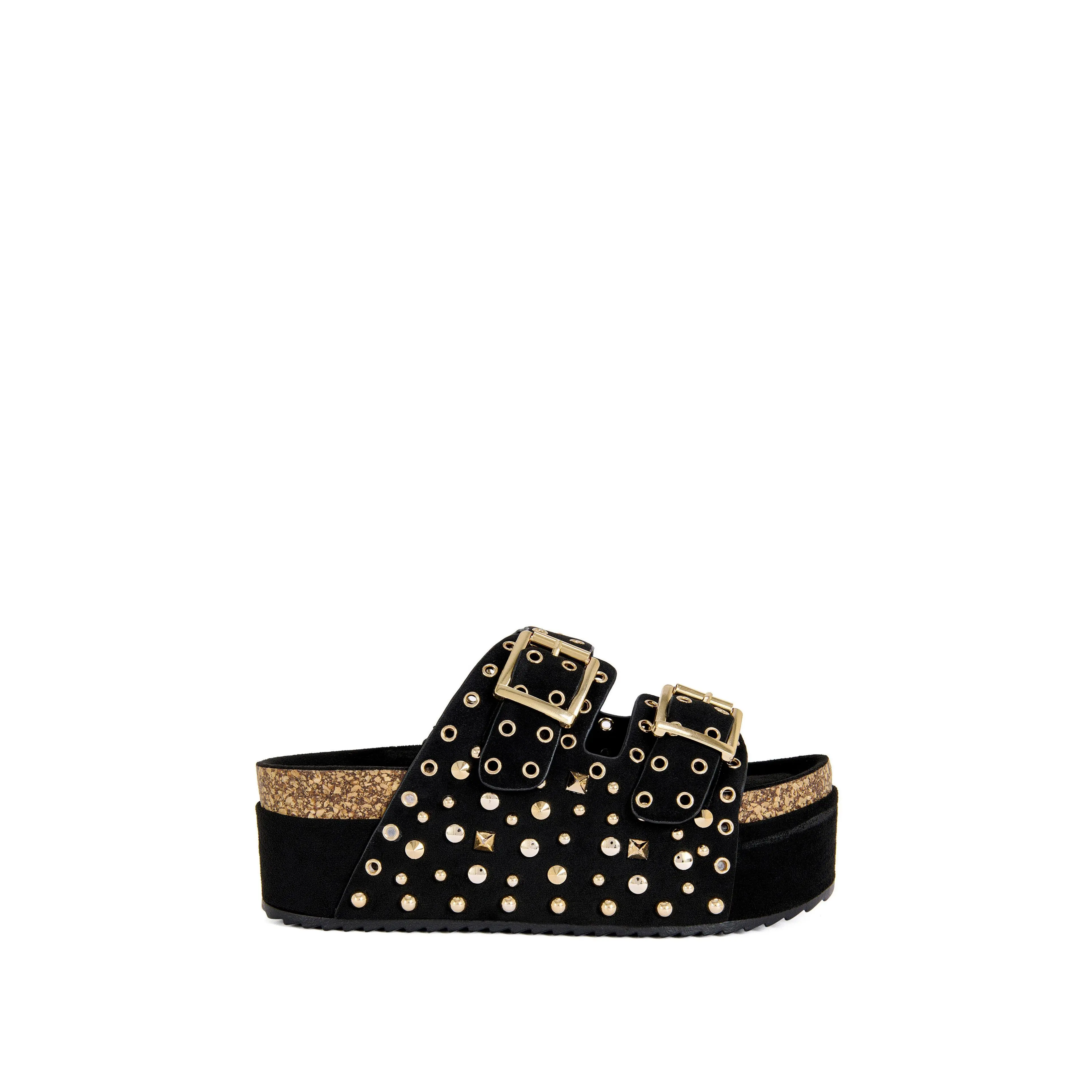 KAEGAN-BLACK FLATFORM SANDAL