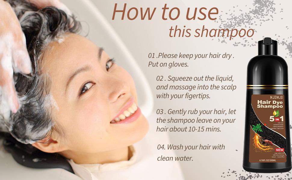 Blonde Brown Hair Dye Shampoo 5-in-1 – Safe & Natural Herbal Formula for Men & Women, Long-Lasting Color Shampoo for Gray Coverage, Champú Para Canas / Shampoo Para Pintar El Cabello, 200ml (Blonde Brown) Haircare Golden