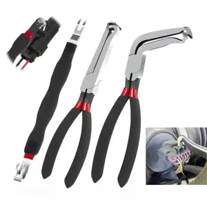 8" 60-Degree Electrical Disconnect Pliers for Automotive Connectors & Sensors - Angled Wire Plug Removal Tool NONE
