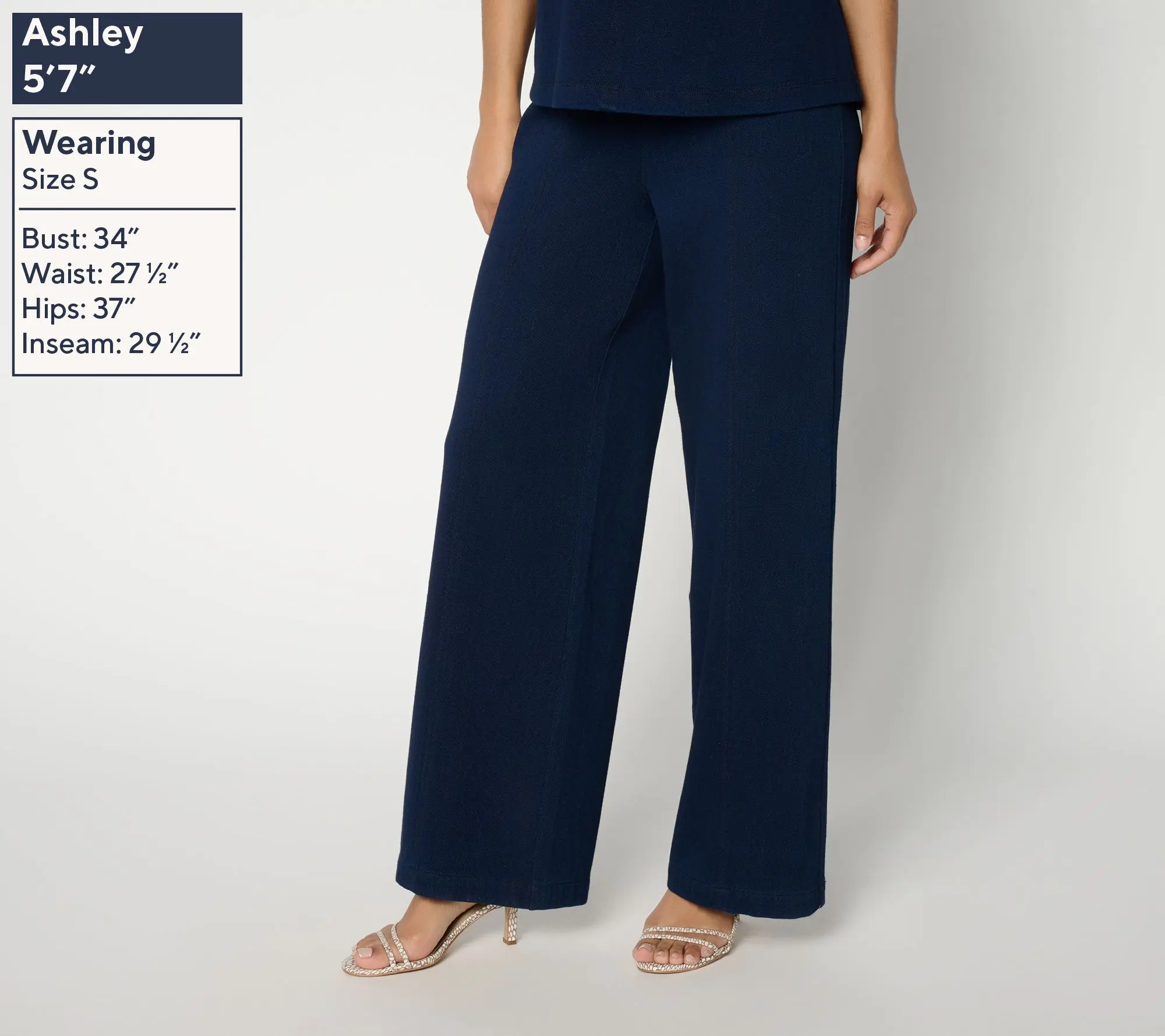 RM Studio x Rebecca Minkoff Regular Pull-On Knit Twill Wide Leg Pants