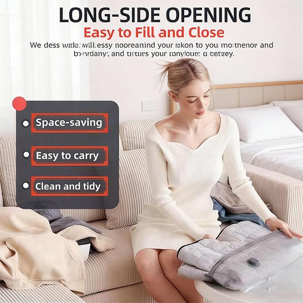 【2026 Upgraded】Cordless Travel Vacuum Storage Compression Bag Set with Rechargeable air Pump 9/15 Pack Waterproof & Reusable Compression Packing Bags for 2 Size,140L/Min Powerful Air Removal，Perfect for Carry-On Suitcases,Valentine's Day gift