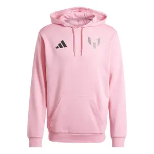 adidas Mens Messi Name & Number Graphic Hoodie Casual Outerwear Casual - Pink
