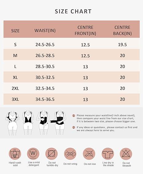 FeelinGirl Plus Size Waist Trainer OutdoorFun Vest With 3 Rows of Eye and Hook Compression Cotton Shapewear Womenswear  Comfort Straps matt  waist Spandex Day Waist Trainer  Everyday Belts