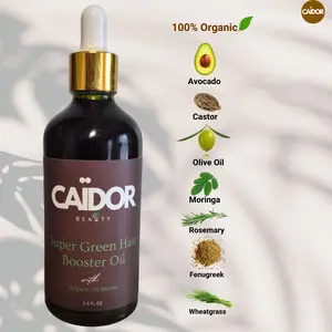 Hair Booster Oil with - Avocado Oil, Rosemary,  Moringa, Olive, Wheatgrass, Castor for Faster Growth & Healthier Hair, 100% Natural Ingredients