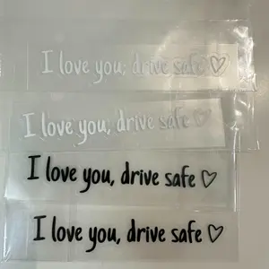 4PCS Car Rearview Mirror Stickers – “I love you, drive safe” Text Vinyl Decals, Universal Car Mirror Decoration, Heartfelt Gift for Women, Girlfriend, Boyfriend, Wife, Car Accessories
