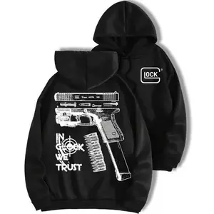 In Glock We Trust Hoodie / Sweatshirt / T-Shirt – 2-Sided Graphic Unisex Streetwear Pullover