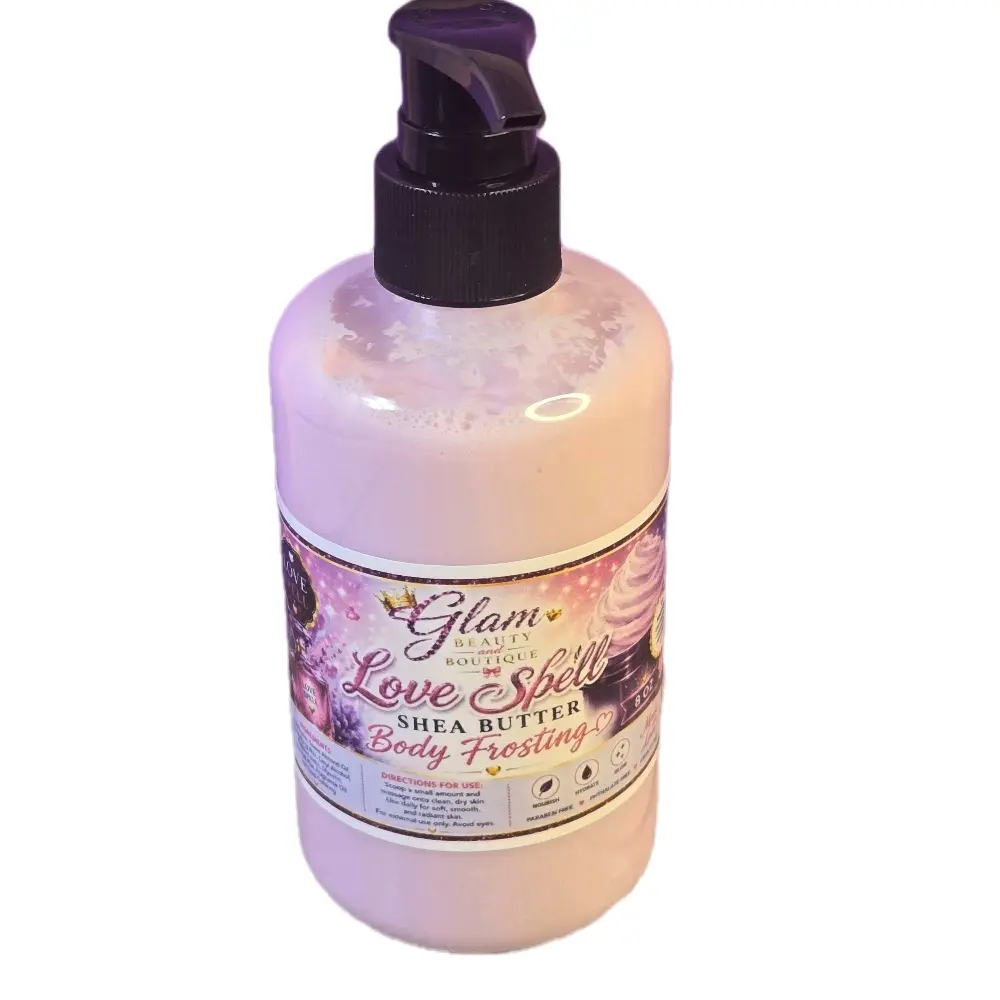 Loving Spell Whipped Shea Butter Moisturizer 8 oz Handmade Body Lotion with Shea Butter & Sweet Almond Oil - Hydrating Formula for All Skin Types Full Body Lotion Lotion Pump