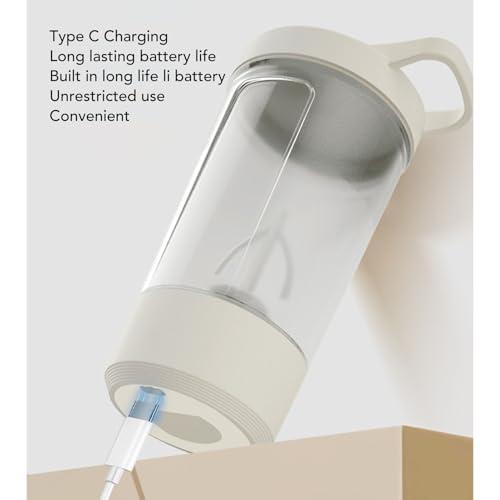 Portable Electric Protein Shaker Bottle 500mAh - Leak-Proof Automatic Mixer, Quiet Plastic Blender for Protein Powder, Smoothies & Shakes