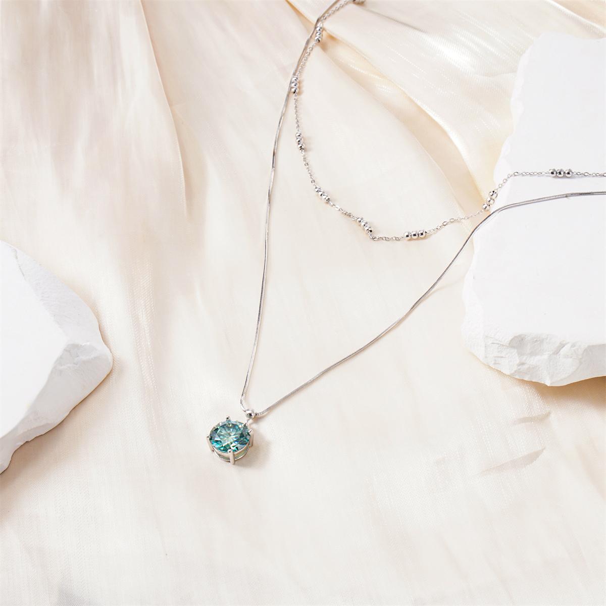 Moissanite 2ct Whispers of Love Copper Pendant Necklace Wedding Engagement Anniversary Gift for Women Moissanite 2ct Whispers of Love Copper Pendant Necklace Wedding Engagement Anniversary Gift for Women