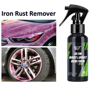 Multi-functional rust remover spray, powerfully removes scale, suitable for cars, kitchens, bathrooms, gardens, and furniture.