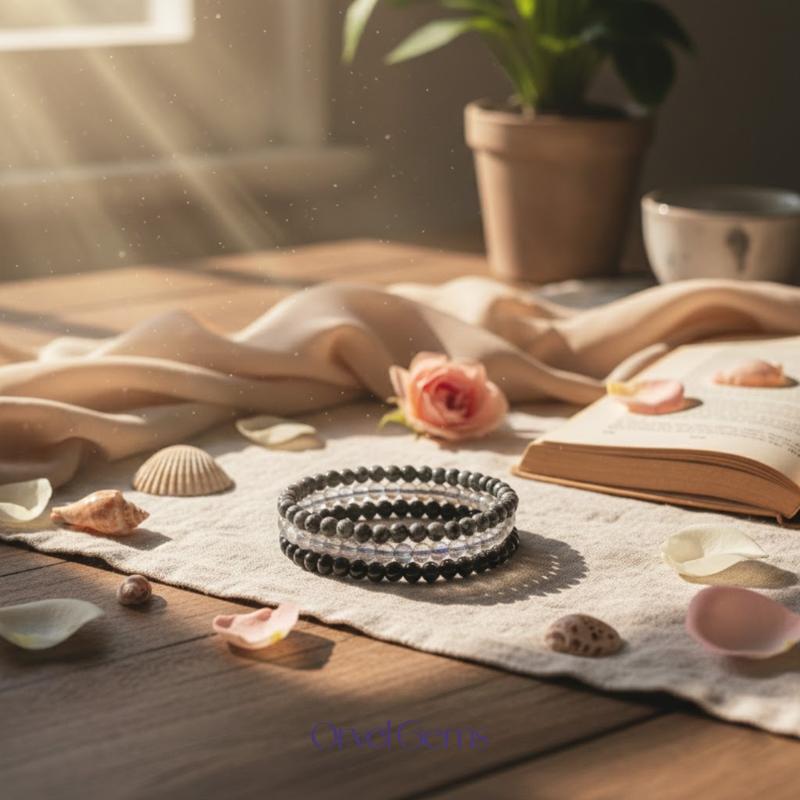 Protect Your Energy Healing Crystal Bracelet Stack | 4mm Protection Stone Beads | Unisex Jewelry for Men & Women Stackable