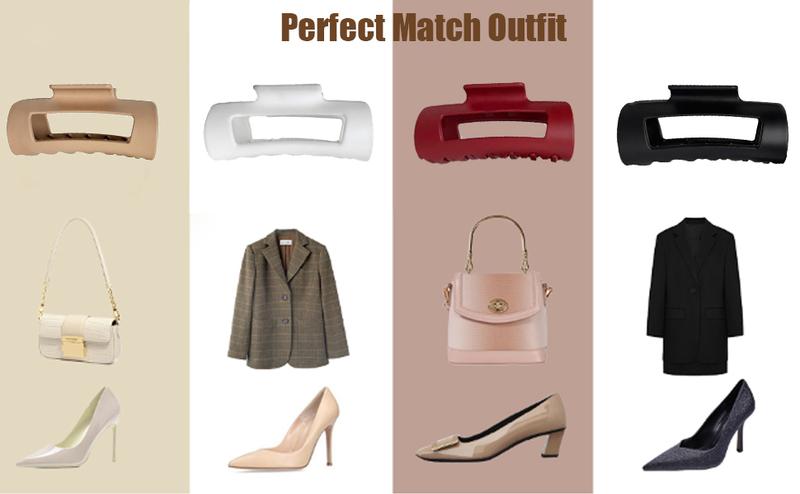 2 PCS Silicone Flexible Hair Claw Clips for Women Soft Bendable Claw Clip Scalp-Safe Soft Cloud Hairclip for Thin and Thick