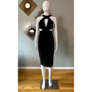 ASOS - Black Cutout Midi Dress