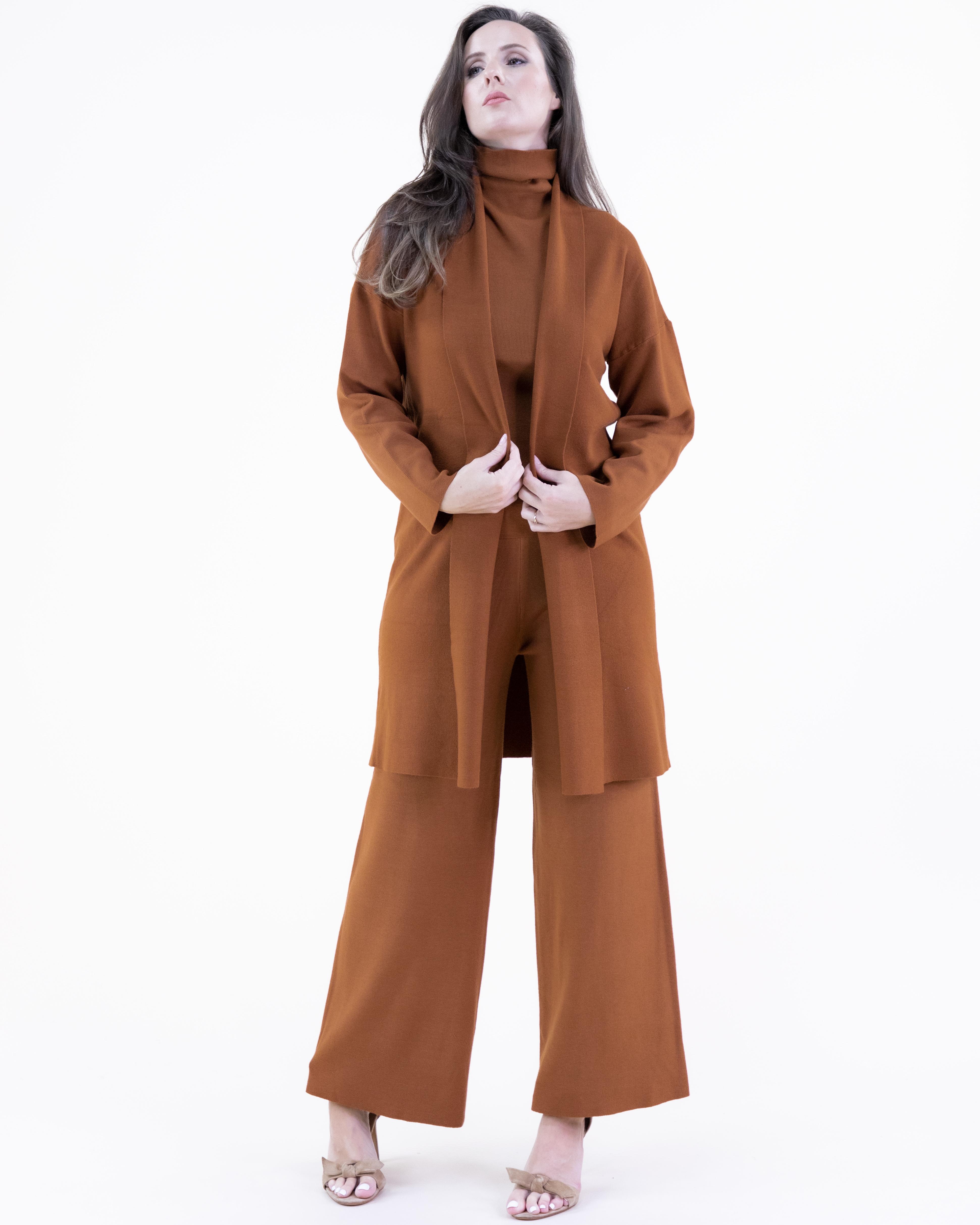 Sleeveless Turtleneck Knit Top Wide-Leg Pants & Open-Front Cardigan Set for Women Minimalist Basic Winter Clothes Soft Cozy Knit Fabric High-Neck Top Full-Length Pants Knee-Length Cardigan Sleeveless Turtleneck Knit Top Wide-Leg Pants & Open-Front Cardigan Set for Women Minimalist Basic Winter Clothes Soft Cozy Knit Fabric High-Neck Top Full-Length Pants Knee-Length Cardigan