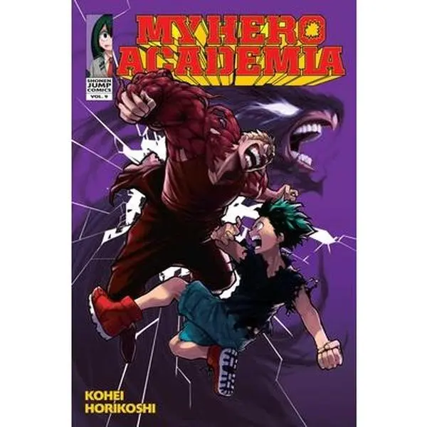 My Hero Academia Vol. 9: High-Impact Training & Tough Challenges English Trade Paperback Book - Kohei Horikoshi, 192 Pages, 0.4 lbs, 7.5" h x 5.1" l x 0.6" w, New Group of Enemies Theme