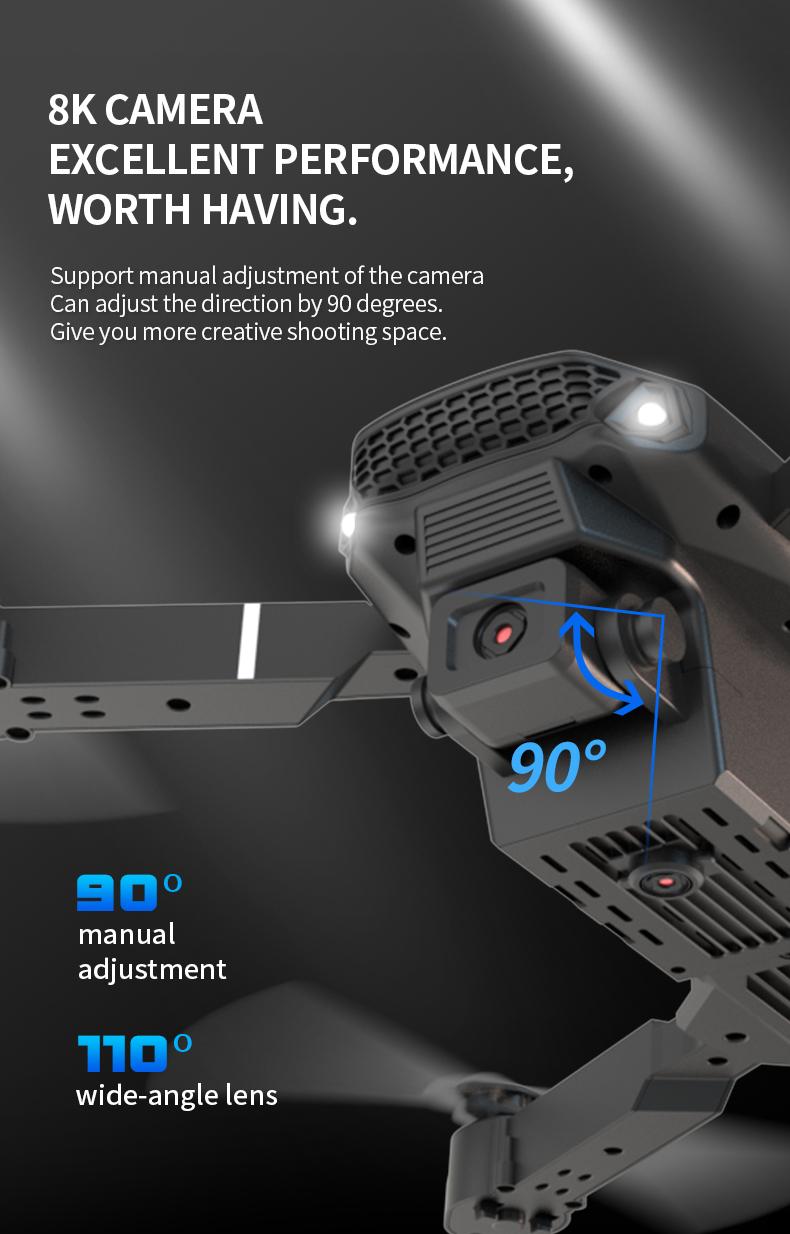 Drone MAX Upgraded RC Drone with Dual Batteries & 2.4" HD Display Remote, Dual-Camera System, Intelligent Obstacle Avoidance, Brushless Motor, Foldable Design – Night-Flight Ready for Adults & Beginners