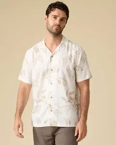 Parsons Camp Collar Shirt – Lightweight Linen Blend, Summer Button-Up