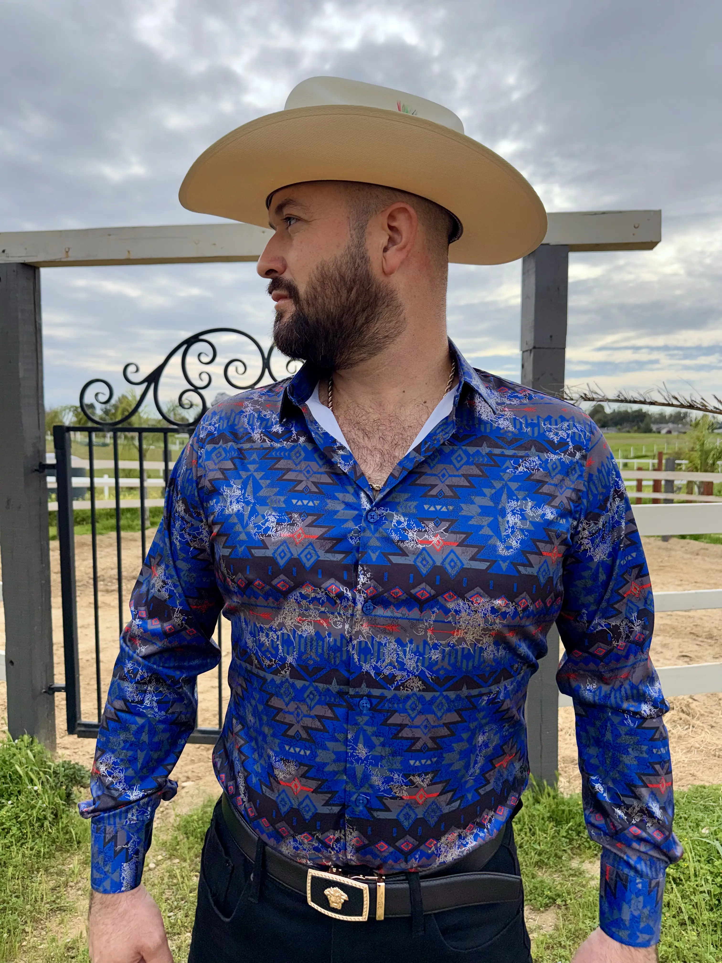 Camisa aztec blue Camisa aztec blue