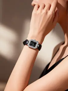 Vintage Square Women's Quartz Watch, Elegant Leather Strap Bracelet Watch, Luxury Fashion Jewelry Watch, Minimalist Waterproof Ladies Wristwatch, Classic Casual Watch  Women, Perfect Gift  Valentine's Day Birthday Christmas Mother's Day for