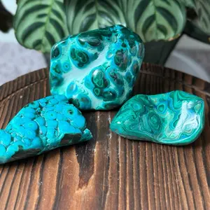 Polished Malachite & Chrysocolla Specimen – Natural Copper Minerals