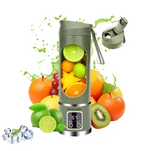 Cordless Blender - Dual 1500mAh Batteries & 12 Blades | 3-Speed 450ml Portable Blender | For Smoothies, Juicing, Ice Crushing, Travel, Gym (GREEN)