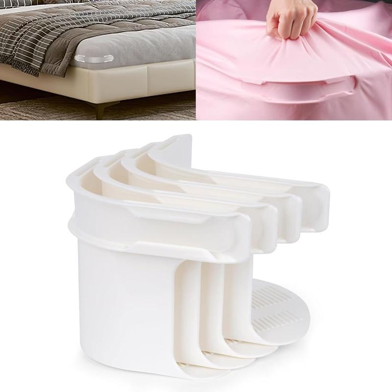 Sheet Retention Strips Bed Sheet Holder 4-Pack Secure Mattress Sizes Easy Install Prevent Loose Sheets Fits Most Sizes