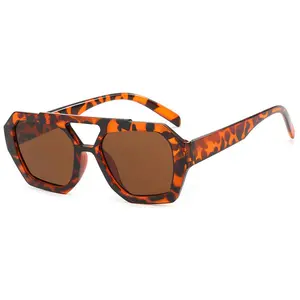 Leopard Print Sunglasses Decorative Eyewear Daily Wear Face Shape Enhancer Versatile Street Photography Fashion Accessory