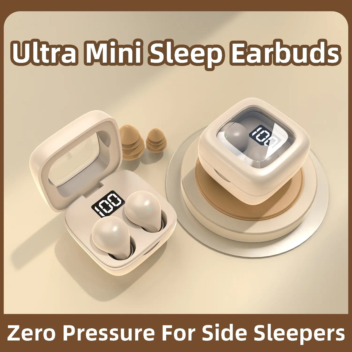 Portable Bluetooth Sleep Headphones - Water Resistant, Snug In-Ear Fit, 0 Pressure, No All-Day Soreness, Snoring Noise Active Cancel, for Side Sleepers, Mobile Charging Capable, Audio, Electronic