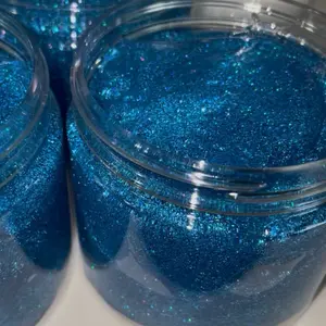 Holographic blue clear slime