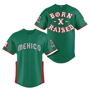 Men's Mexico Green 2026 World Baseball Jersey Men's Mexico Green 2026 World Baseball Jersey