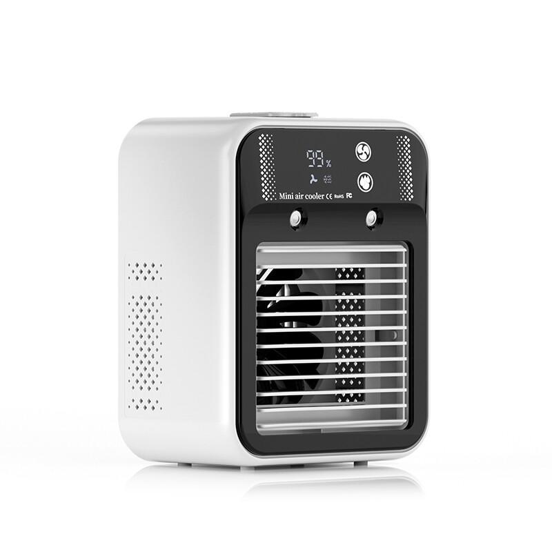 Energy Saving Portable Air Cooler Eco Friendly Evaporative Cooling Technology USB Powered 3 in 1 Air Conditioner Fan with Humidifier for Small Spaces Adjustable Cable