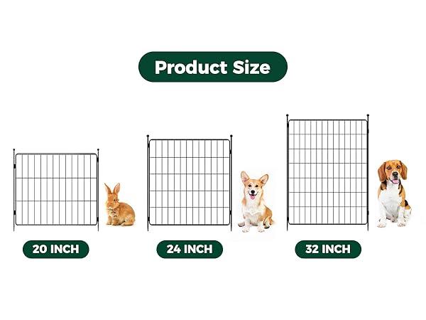 FXW Decorative Garden Fence for Yard, 20"/24"/32" (H), 14.8-29.6ft (L), Animal Barrier Border for Dogs & Rabbits, Flower & Plant Edging, 8/16 Panels