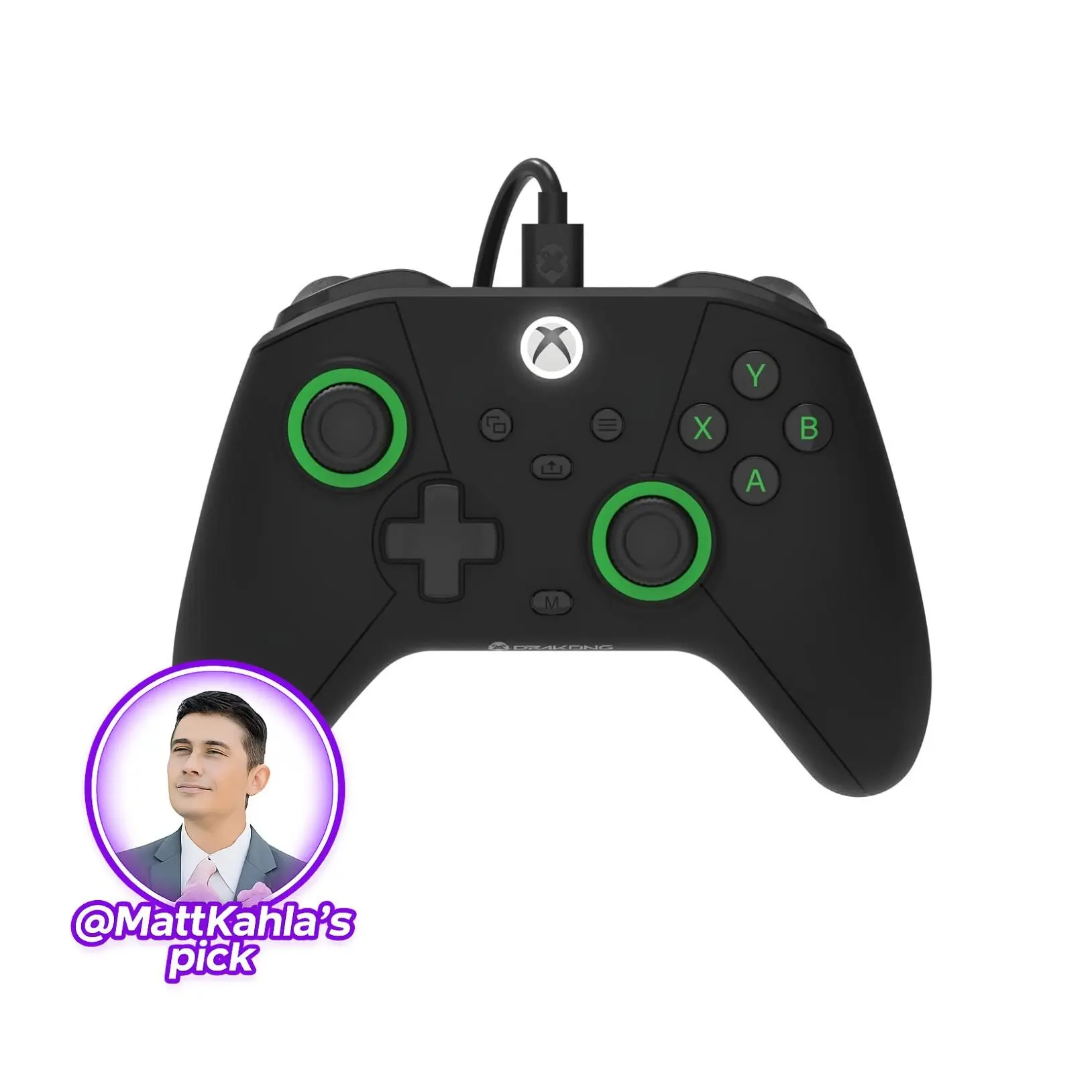 Drakong The Challenger Wired Controller for Xbox Series X|S, Xbox One & PC with Hall Effect Joysticks & Impulse Triggers - Officially Licensed Xbox - Black