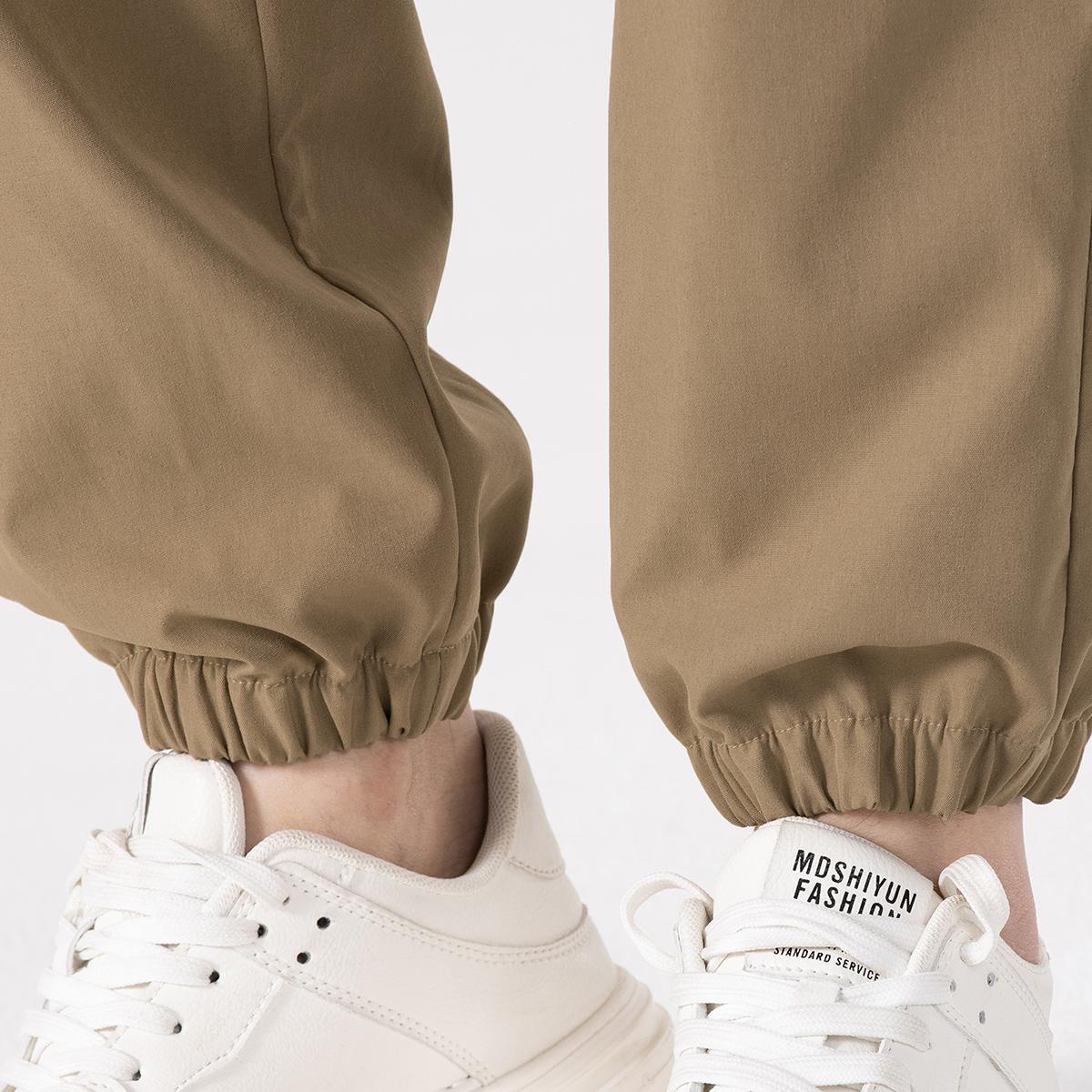 Work pants - Men's summer lightweight loose-fitting sports men's long pants with multiple pockets for casual wear