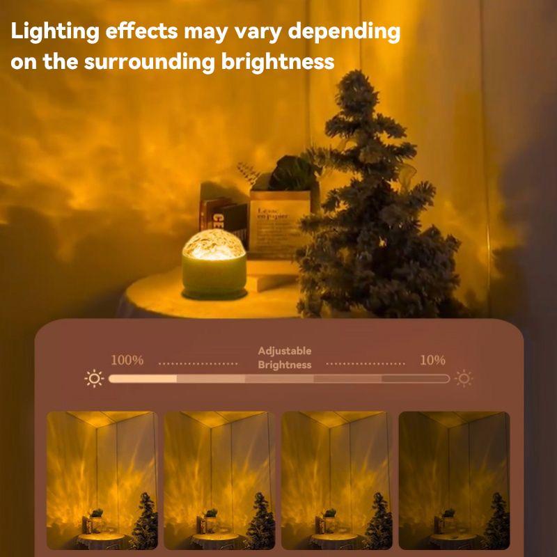 HIRO 16 Colorful LED Projector Light with Remote Control for Bedroom Decoration Ocean Wave & 3D Water Ripple Star Night Light Romantic Mood Lighting Effects
