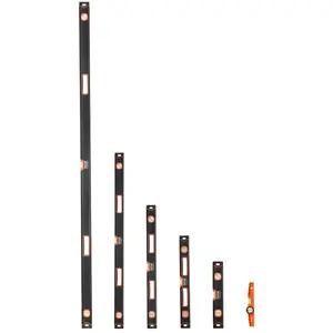 6-Piece Torpedo Level 78/48/32/24/16/10 In Aluminum Alloy Body with Bubble Vials