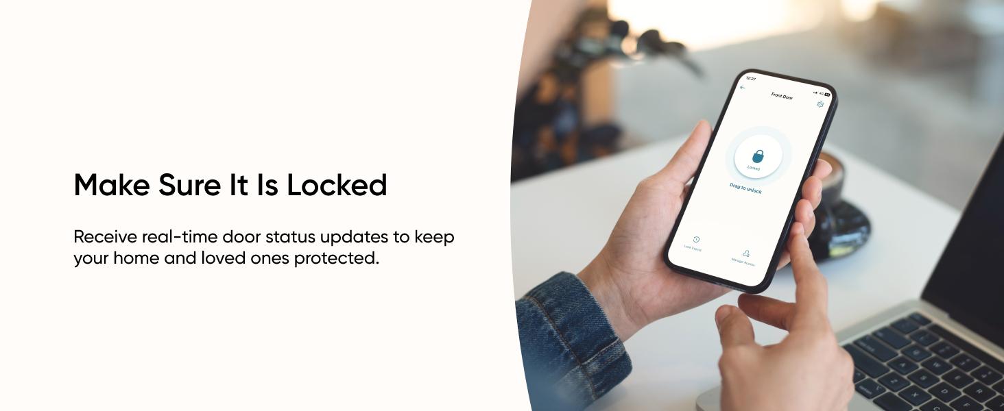 eufy Smart Lock C33, Keyless Fingerprint Door Lock with Handle, Integrated Wi-Fi, Remote Control via App, Biometric Entry Knob, Auto-Locking, IP53 Waterproof (2025 New Version)