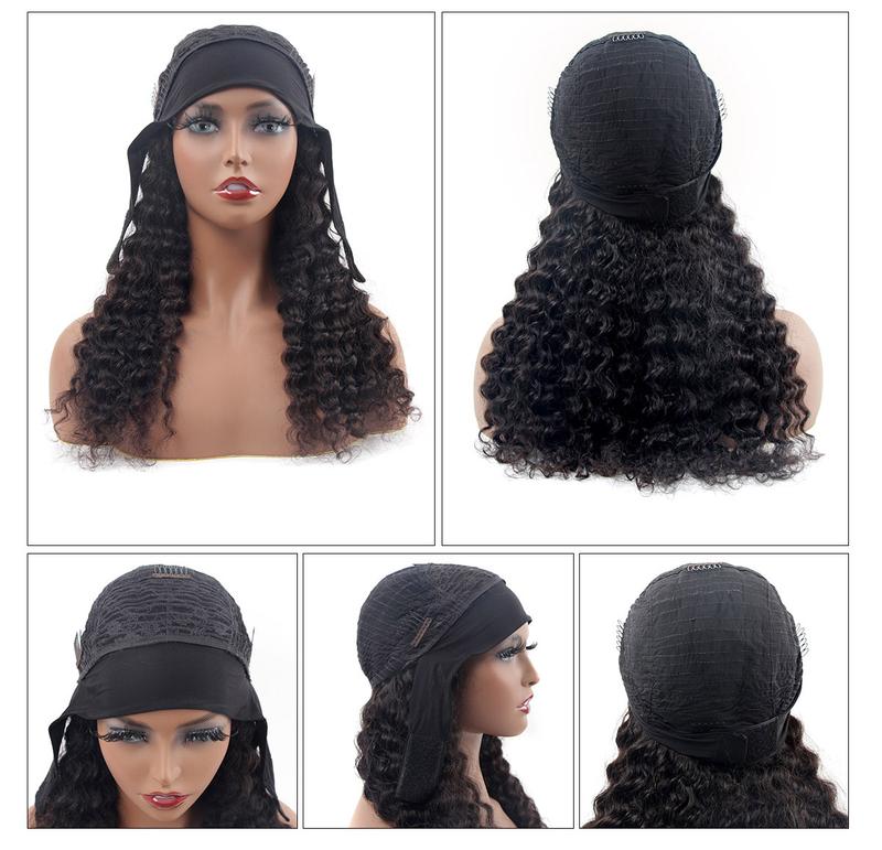 【28‘’ Only $221】ISEE Straight & Deep Curly Headband Wigs Human Brazilian Virgin Hair Glueless Wigs No Lace Outdoorfun#TikTokShopHolidayHaul