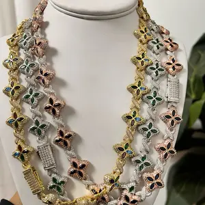 14k Gold Bonded Necklace with Diamond Accents