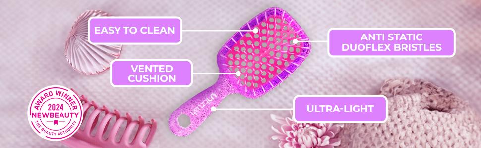 UNbrush Mini Detangling Hair Brush Travel Size, for Gentle Tangle Release, Easy Clean, Light Weight, Travel Friendly UNbrush Mini Detangling Hair Brush Travel Size, for Gentle Tangle Release, Easy Clean, Light Weight, Travel Friendly