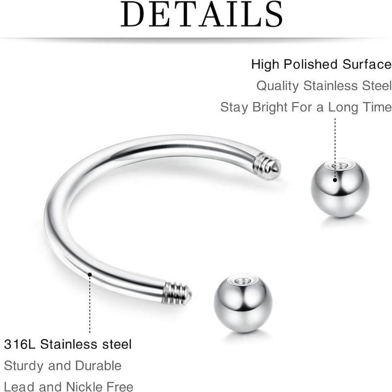 MILACOLATO 24-48Pcs Surgical Steel Septum Jewelry 16G Nose Septum Rings Septum Piercing Jewelry Rose Gold Black Horseshoe Septum Ring for Women Men 16 Gauge Lip Eyebrow Daith Helix Piercing Ring 8mm 10mm Daily MILACOLATO 24-48Pcs Surgical Steel Septum Jewelry 16G Nose Septum Rings Septum Piercing Jewelry Rose Gold Black Horseshoe Septum Ring for Women Men 16 Gauge Lip Eyebrow Daith Helix Piercing Ring 8mm 10mm Daily