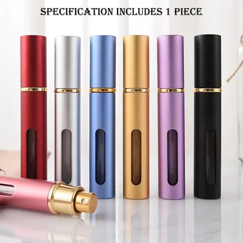 Portable Perfume Atomizer, 5 ml / 10 ml Refillable Travel Spray Bottle, Empty Mini Dispenser for Daily Use and Makeup, Portable Perfume Bottles