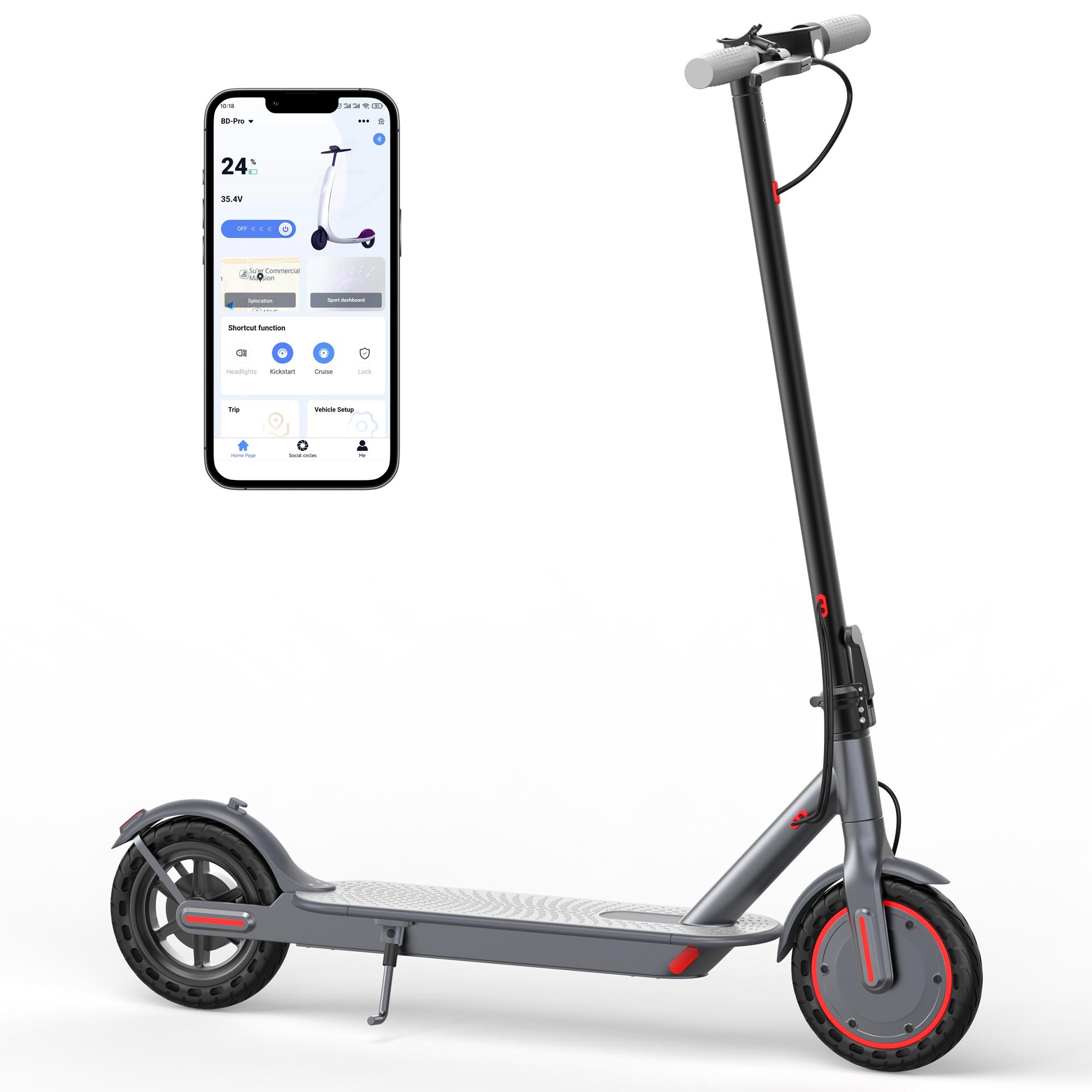 Parent Must-Have! 8+ Electric Scooter 350W Power 19Mph +12-18 Miles Range! Solid Tire + Dual Brakes= SafeFun! Folding + Cruise Control for Family Outings!#KidsElectricScooter
