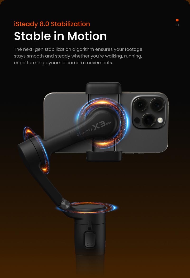 hohem iSteady X3 SE Plus New Gimbal for iPhone, AI Facial Tracking,Smartphone Gimbal with Detachable Remote Control, Portable Foldable 3-Axis Phone Gimbal for Android & iPhone 17 ,Built-in Extendable Rod,Vlog Stabilizer,Cellphone&Selfie accessories