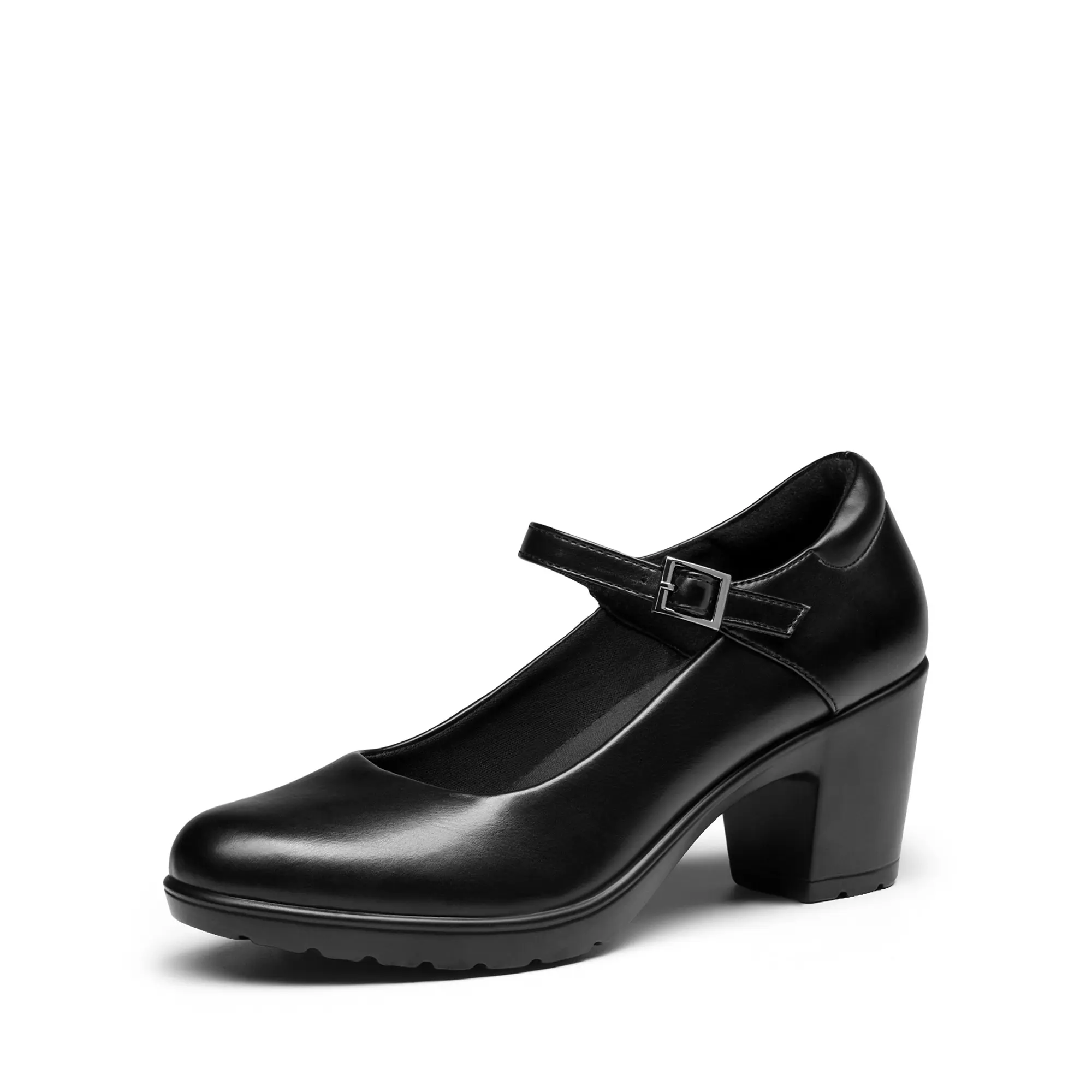 DREAM PAIRS Mary Jane Arch Support Heels | Comfortable pumps, low chunky heels, wide-width options, closed toe dress shoes for professionals, like flight attendants,shoes for back to school,back to school shoes