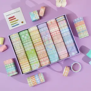 60 PCS Kawaii Washi Tapes Set Cute Korean Stationery Masking Tape journaling Adhesive Decorative Tape School Supplies
