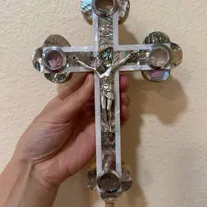 Mother of pearl cross from holy land