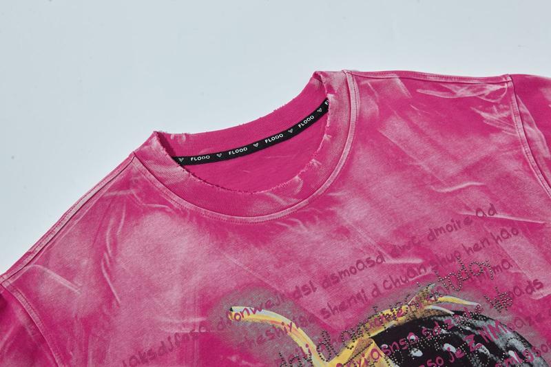 Women's Oversized Cotton Crewneck Sweatshirt - Casual Summer T-Shirt with Oversized Fit & Crystal Heart Design